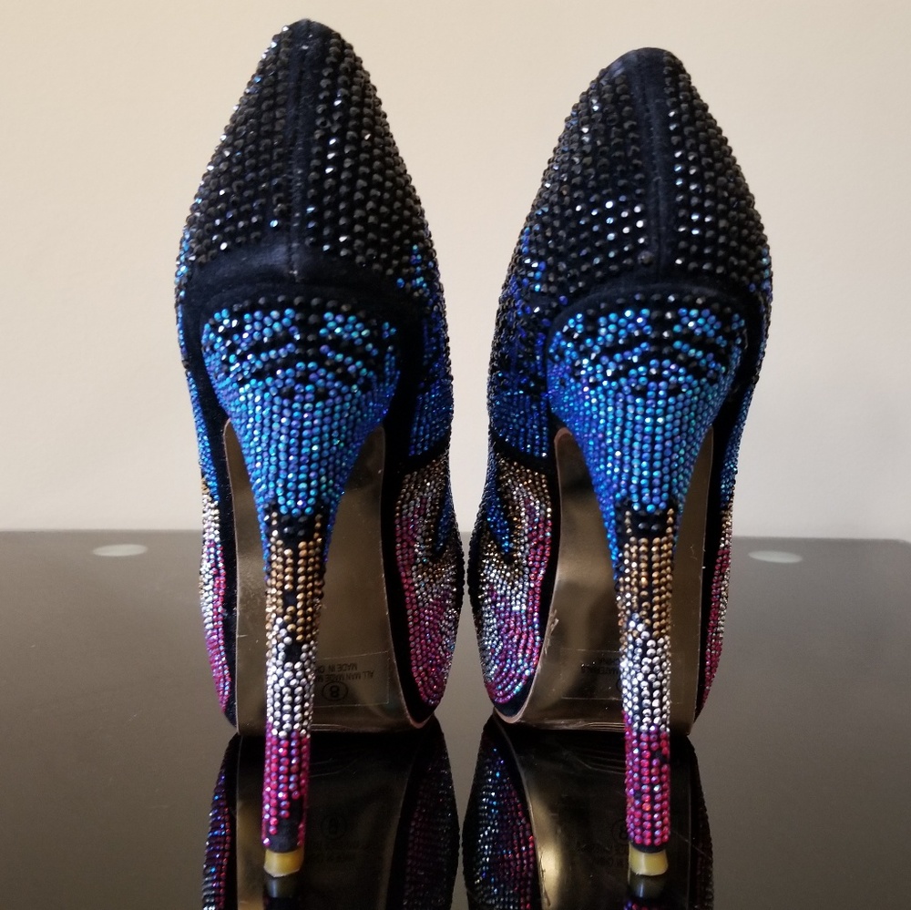 ALBA MULTI-COLOR RHINESTONE PLATFORM DRESS SHOES - Picture 2 of 8